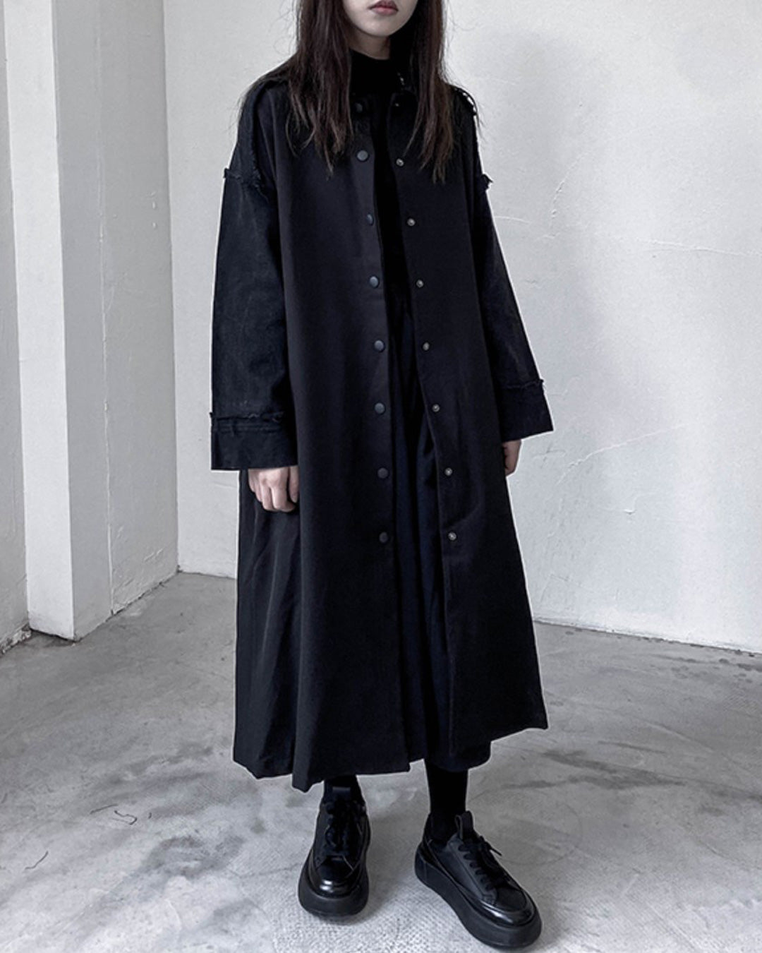 vintage bigu0026wide hooded coat ビッグシルエット-