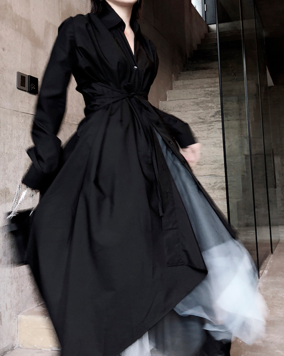 ♥IRREGULAR HEM SHIRT DRESS