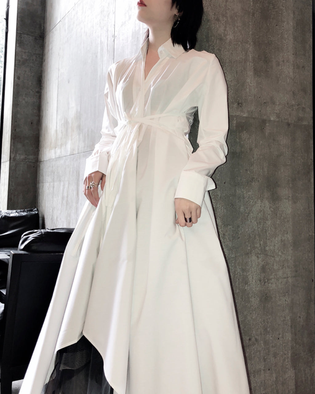 ♥IRREGULAR HEM SHIRT DRESS