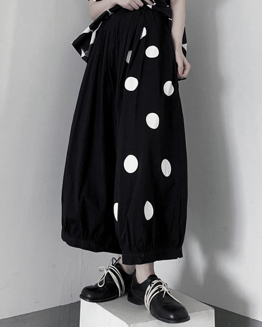 ♥BIG DOT PRINTED WIDE PANTS