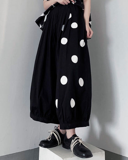 ♥BIG DOT PRINTED WIDE PANTS