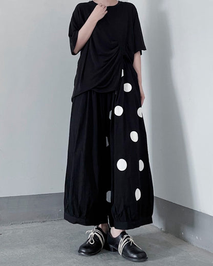 ♥BIG DOT PRINTED WIDE PANTS