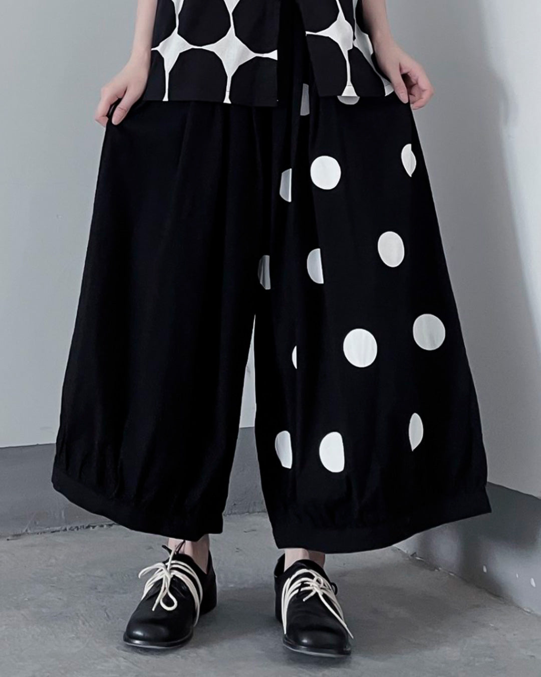 ♥BIG DOT PRINTED WIDE PANTS