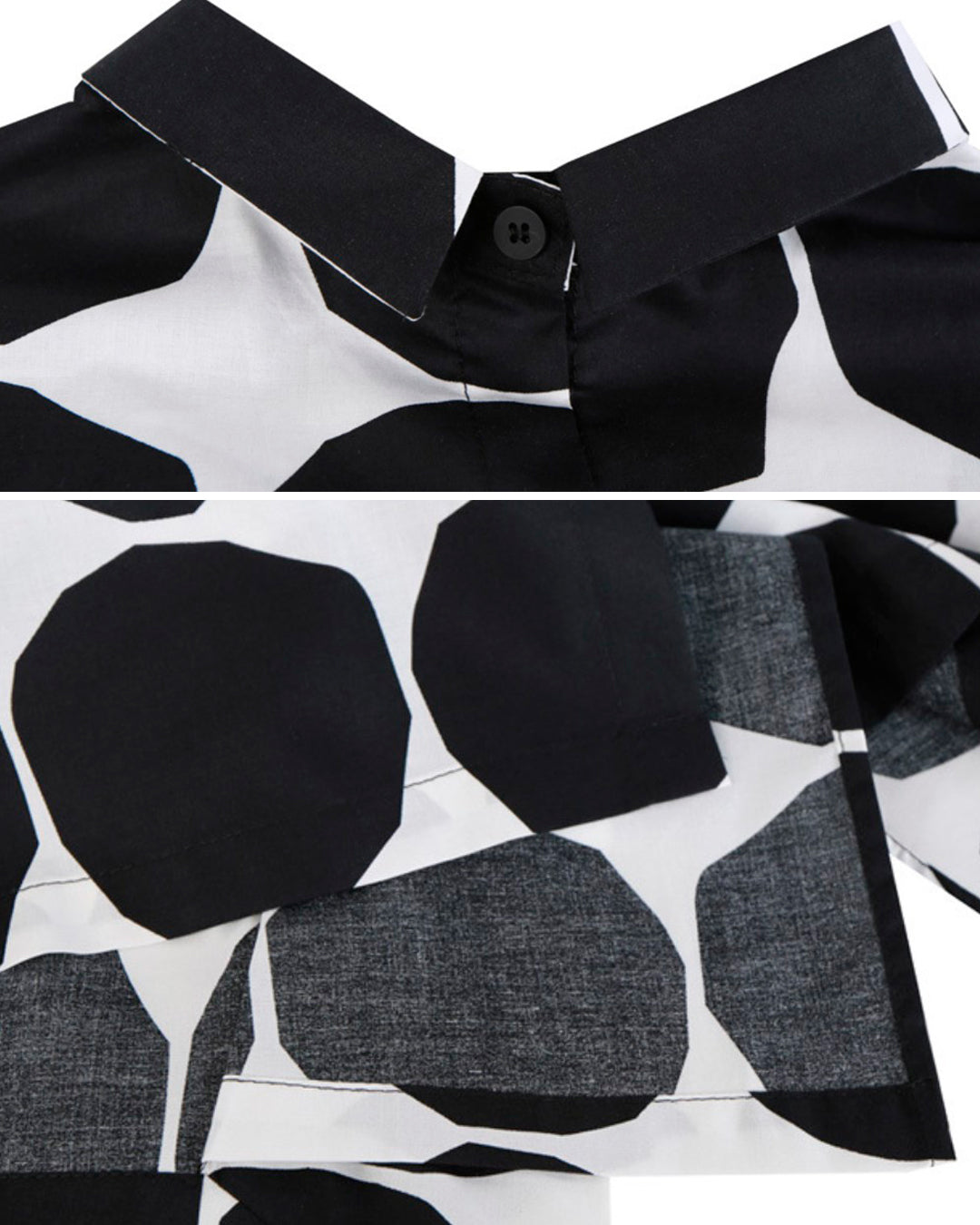 ♠♥BIG DOT PRINTED SHORT SLEEVE SHIRT