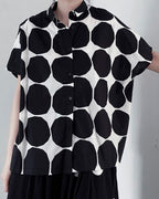 ♠♥BIG DOT PRINTED SHORT SLEEVE SHIRT