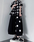 ♠♥BIG DOT PRINTED SHORT SLEEVE SHIRT