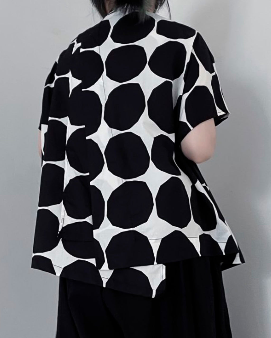 ♠♥BIG DOT PRINTED SHORT SLEEVE SHIRT
