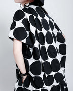 ♠♥BIG DOT PRINTED SHORT SLEEVE SHIRT