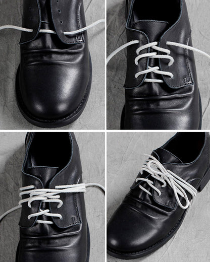 ♥WHITE LASES LEATHER SHOES